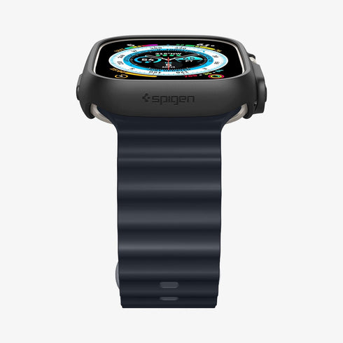 ACS05458 - Apple Watch Ultra (Apple Watch (49mm)) Case Thin Fit in black showing the front